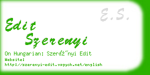 edit szerenyi business card